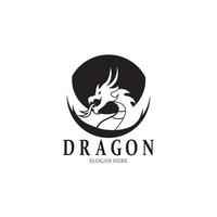 Dragon Silhouette Icon Symbol Vector Illustration