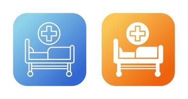 icono de vector de cama de hospital