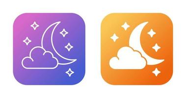 Starry Night Vector Icon