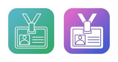 icono de vector de tarjeta de identificación