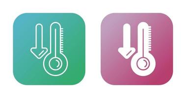 icono de vector de baja temperatura