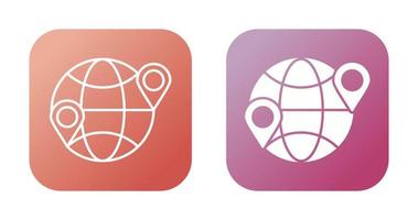 Globe Location Vector Icon