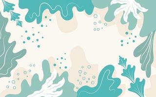 Abstract ocean nature doodle background vector