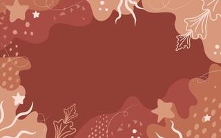 Hand drawn abstract terracotta background vector