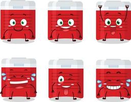 Cartoon character of ice cooler with smile expression vector