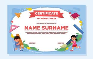 Fun Children Certificate Design Background vector