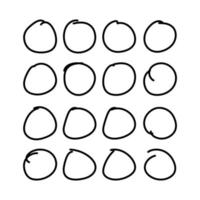 hand drawn line circle simple icon vector