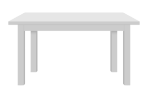 blanco mesa aislado en un transparente antecedentes png