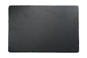 Black cutting board isolated on a transparent background png