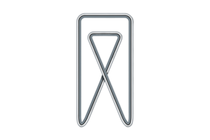 Silver clip isolated on a transparent background png