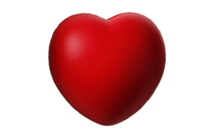 Red heart isolated on a transparent background png