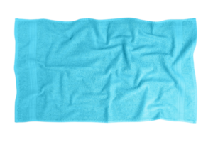 Blue towel isolated on a transparent background png