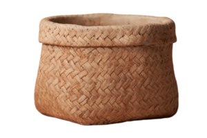 Beige basket isolated on a transparent background png