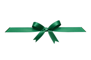 Green ribbon isolated on a transparent background png