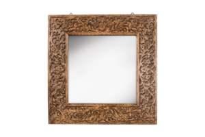 marron miroir isolé sur une transparent Contexte png