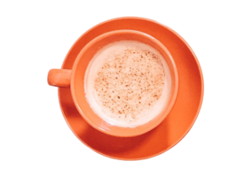 Orange plante und Tasse von Schokolade isoliert auf ein transparent Hintergrund png