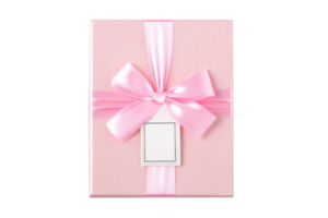 Pink gift box isolated on a transparent background png