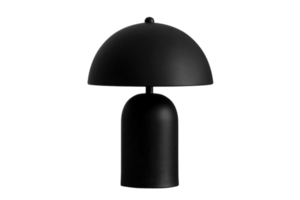 Black table lamp isolated on a transparent background png