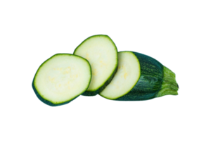 Slices of zucchini isolated on a transparent background png
