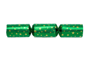 Green christmas cracker isolated on a transparent background png