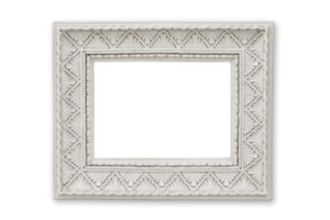 White picture frame isolated on a transparent background png