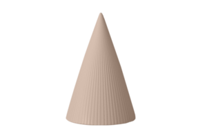 Beige christmas cone isolated on a transparent background png