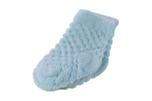 Blue baby socks isolated on a transparent background png