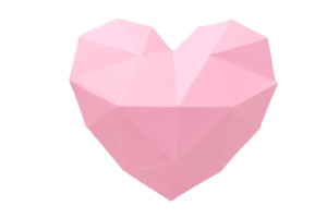 rosado corazón aislado en un transparente antecedentes png