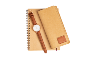 Brown office supplies isolated on a transparent background png