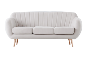 Gray sofa isolated on a transparent background png