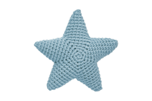 azul Estrela almofada isolado em uma transparente fundo png