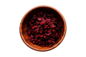 Clay bowl with dried chipotle chili isolated on a transparent background png