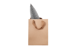 Beige bag with a tree isolated on a transparent background png
