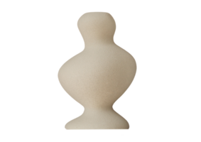 2217 Beige vase isolated on a transparent background png