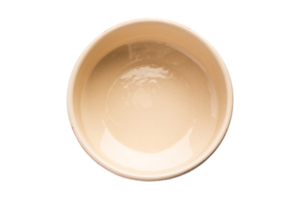 Beige bowl isolated on a transparent background png