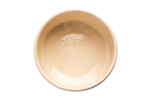 Beige bowl isolated on a transparent background png