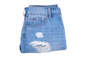 Blue jeans isolated on a transparent background png