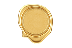 oro sello aislado en un transparente antecedentes png