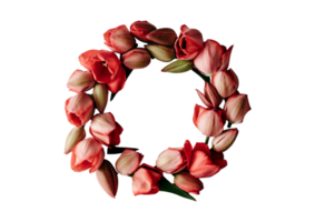 couronne de fleurs isolé sur une transparent Contexte png