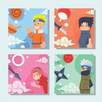 Ninja Group Social Media Post Design vector