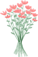 cute sweet bunch bouquet of flower watercolour png