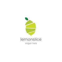 lemon slices logo design on isolated background vector