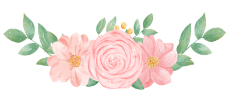 acquerello dolce floreale ornamento decorazione fiore mazzo pittura png