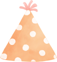 cute sweet pastel polka dot festive party hat watercolor png