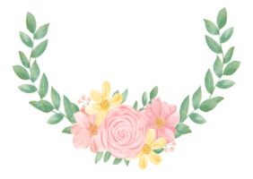 acquerello dolce floreale ornamento decorazione fiore mazzo pittura png