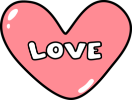 söt valentine kärlek tecknad serie klotter dekorativ tillbehör element png