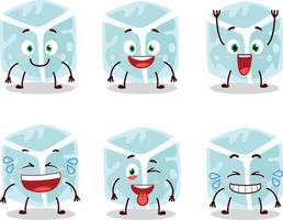 dibujos animados personaje de hielo tubo con sonrisa expresión vector