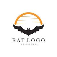 bat vector icon logo template