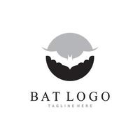 bat vector icon logo template