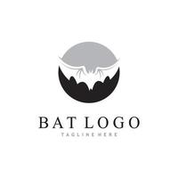 bat vector icon logo template